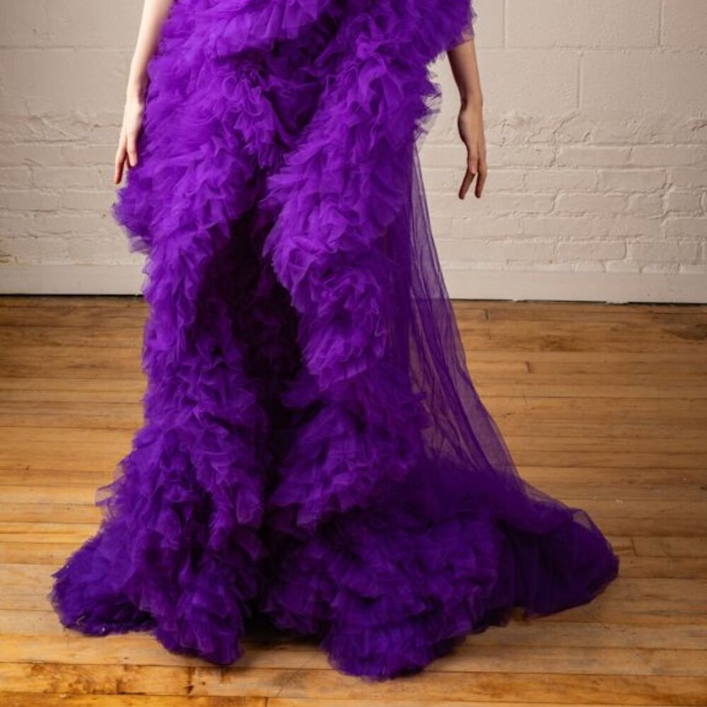 Sophisticated Semi Sheer Opera Coat - Picture 2 of 4